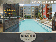 Tablet Screenshot of junction15apartments.com